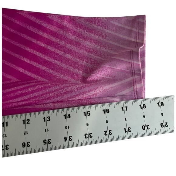 Danskin Now Womens Medium Pink Capri Leggings Fitted Gradient Print Gym Pants - Picture 5 of 7